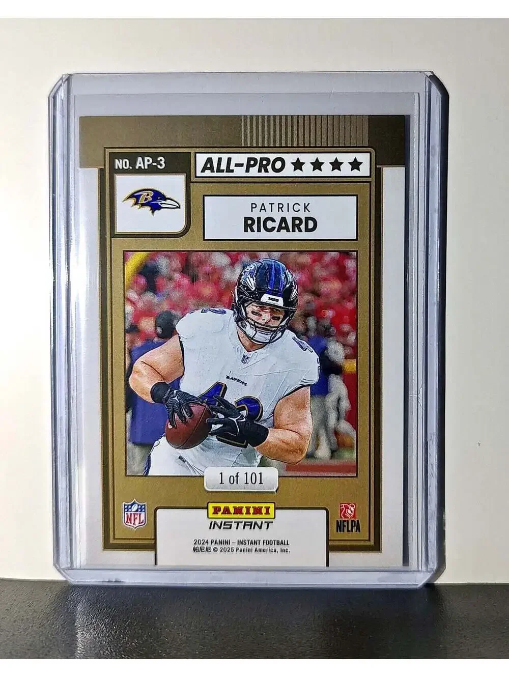 Patrick Ricard 2024 All-Pro Panini NFL #3 Football Card Ravens 1 of 101